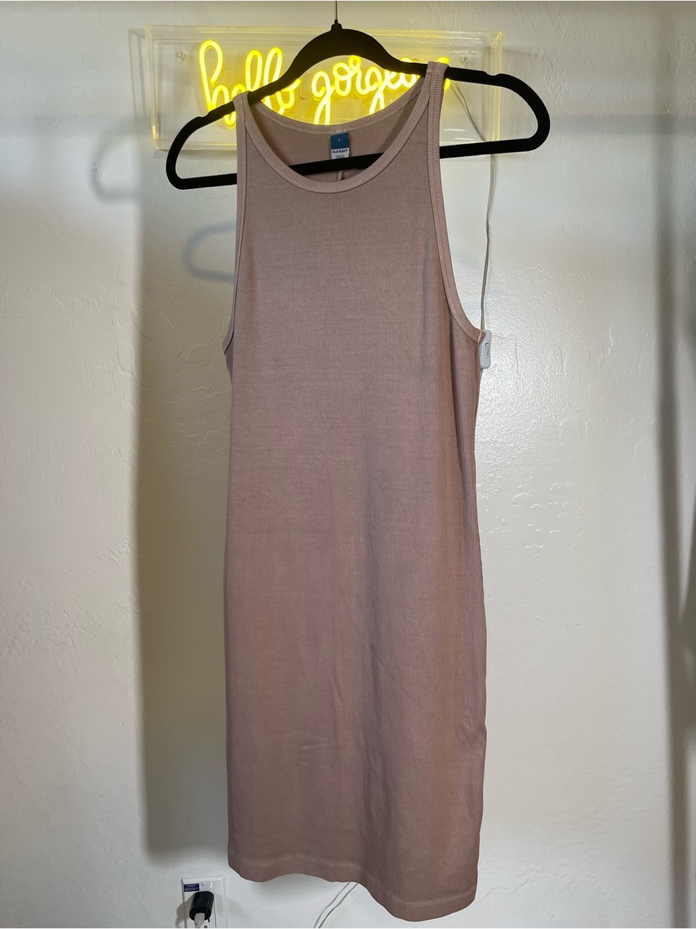 Old Navy Mauve Sleeveless Midi Tank Dress